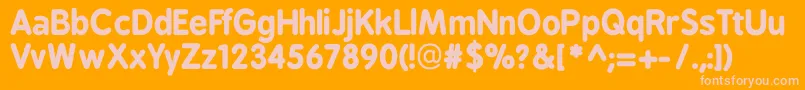 Bpreplaybold Font – Pink Fonts on Orange Background
