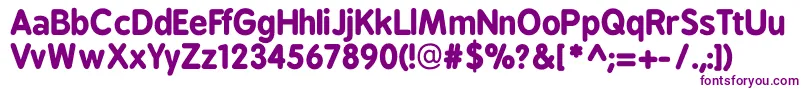 Шрифт Bpreplaybold – фиолетовые шрифты на белом фоне