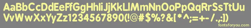 Bpreplaybold Font – Yellow Fonts on Gray Background