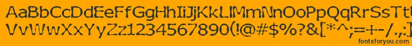Boneribbon Font – Black Fonts on Orange Background