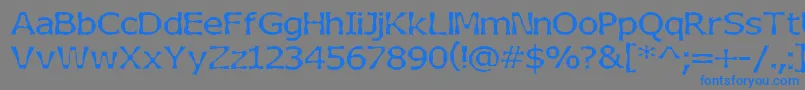 フォントBoneribbon – 灰色の背景に青い文字