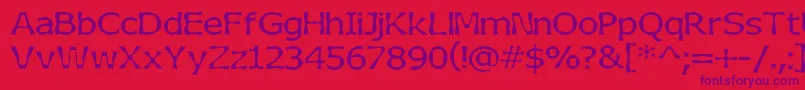 Boneribbon Font – Purple Fonts on Red Background