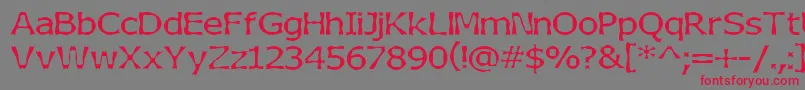 Boneribbon-Schriftart – Rote Schriften auf grauem Hintergrund