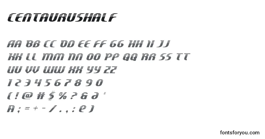 Шрифт Centaurushalf – алфавит, цифры, специальные символы