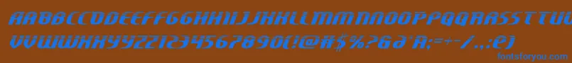 Centaurushalf Font – Blue Fonts on Brown Background