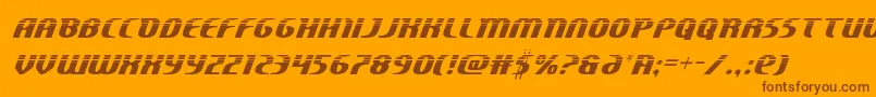 Centaurushalf Font – Brown Fonts on Orange Background