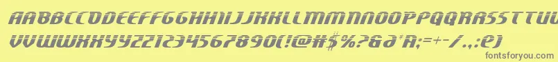 フォントCentaurushalf – 黄色の背景に灰色の文字