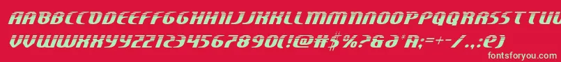 フォントCentaurushalf – 赤い背景に緑の文字