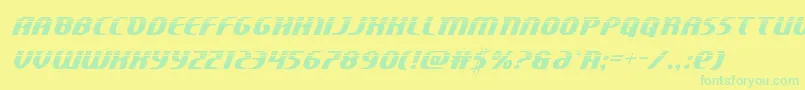 Centaurushalf Font – Green Fonts on Yellow Background