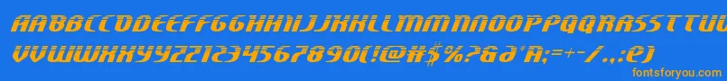 Centaurushalf Font – Orange Fonts on Blue Background