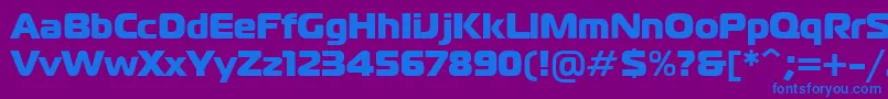 Ft40Roman Font – Blue Fonts on Purple Background