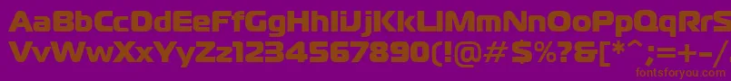 Ft40Roman-fontti – ruskeat fontit violetilla taustalla