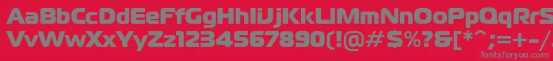 Ft40Roman Font – Gray Fonts on Red Background