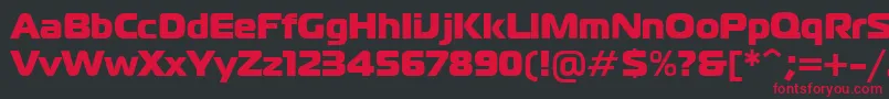 Ft40Roman Font – Red Fonts on Black Background