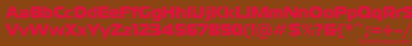 Ft40Roman Font – Red Fonts on Brown Background