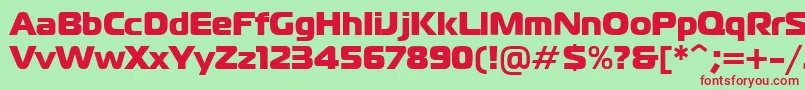 Ft40Roman Font – Red Fonts on Green Background