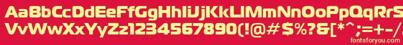 Ft40Roman Font – Yellow Fonts on Red Background