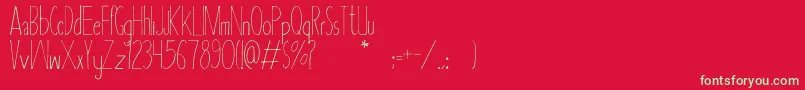 フォントAsbah – 赤い背景に緑の文字