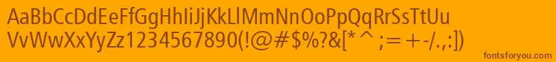 Humanist777CondensedBt Font – Brown Fonts on Orange Background