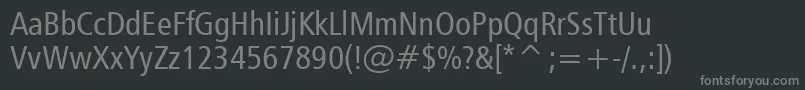 Humanist777CondensedBt Font – Gray Fonts on Black Background