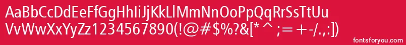 Humanist777CondensedBt Font – White Fonts on Red Background