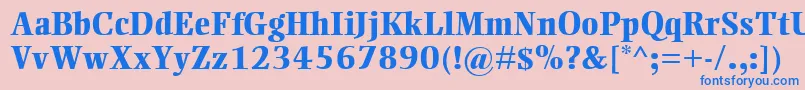 EllingtonMtExtraBold Font – Blue Fonts on Pink Background