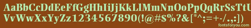 EllingtonMtExtraBold Font – Green Fonts on Brown Background