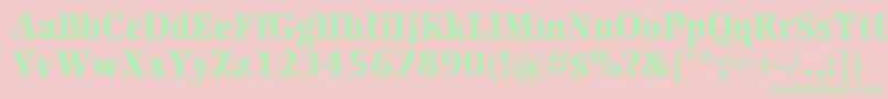 EllingtonMtExtraBold Font – Green Fonts on Pink Background