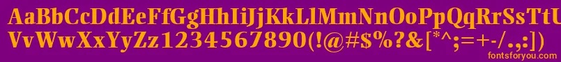 EllingtonMtExtraBold Font – Orange Fonts on Purple Background