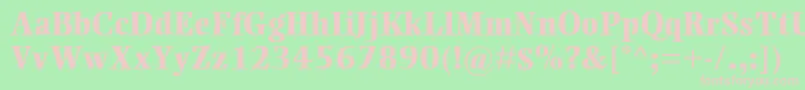 EllingtonMtExtraBold Font – Pink Fonts on Green Background