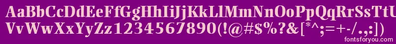 EllingtonMtExtraBold Font – Pink Fonts on Purple Background