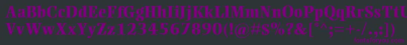 EllingtonMtExtraBold Font – Purple Fonts on Black Background