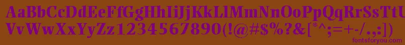 EllingtonMtExtraBold Font – Purple Fonts on Brown Background