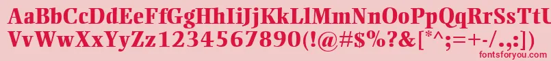 EllingtonMtExtraBold-Schriftart – Rote Schriften auf rosa Hintergrund