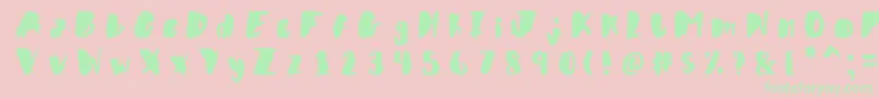Wildflower Font – Green Fonts on Pink Background