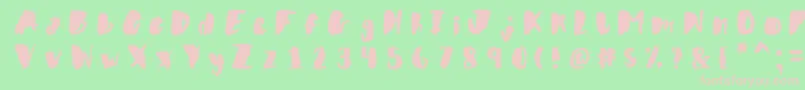 Wildflower Font – Pink Fonts on Green Background