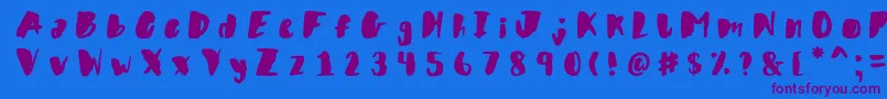 Шрифт Wildflower – фиолетовые шрифты на синем фоне