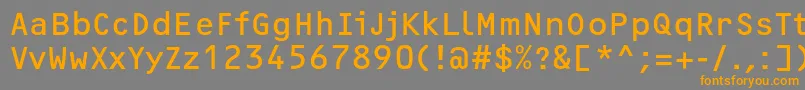 OcrfRegularc Font – Orange Fonts on Gray Background