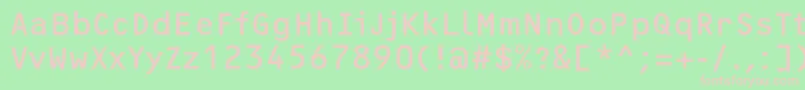 OcrfRegularc Font – Pink Fonts on Green Background