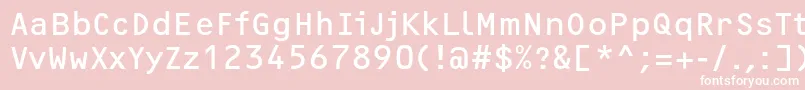 OcrfRegularc Font – White Fonts on Pink Background