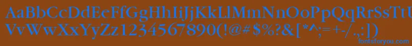 More about Garamonditctee Font Garamonditctee Font – Blue Fonts on Brown Background