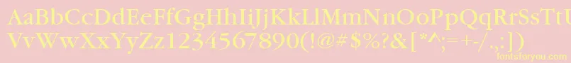 Garamonditctee Font – Yellow Fonts on Pink Background