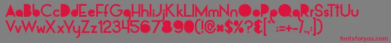 AlpacaSolidify Font – Red Fonts on Gray Background