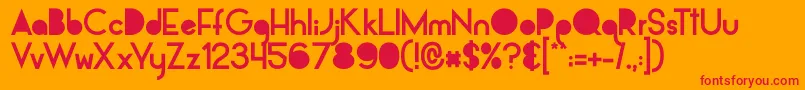 AlpacaSolidify Font – Red Fonts on Orange Background
