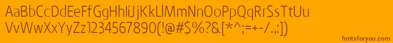 BevalLight Font – Brown Fonts on Orange Background