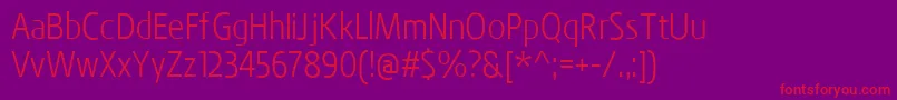 Шрифт BevalLight – красные шрифты на фиолетовом фоне