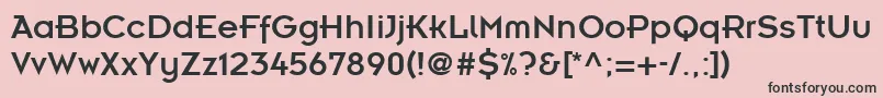 フォントInsigniaLt – ピンクの背景に黒い文字