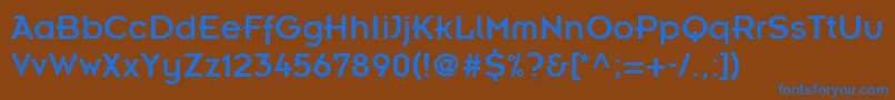 InsigniaLt Font – Blue Fonts on Brown Background