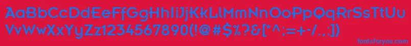 InsigniaLt-Schriftart – Blaue Schriften auf rotem Hintergrund