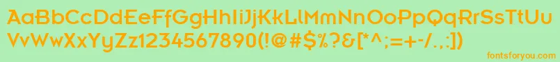 InsigniaLt Font – Orange Fonts on Green Background